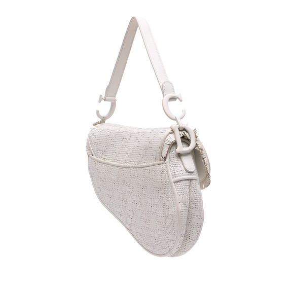 Pre-Loved Dior Ultra Matte Woven Calfskin Saddle Bag - Picture 2 of 9